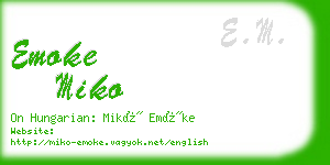 emoke miko business card